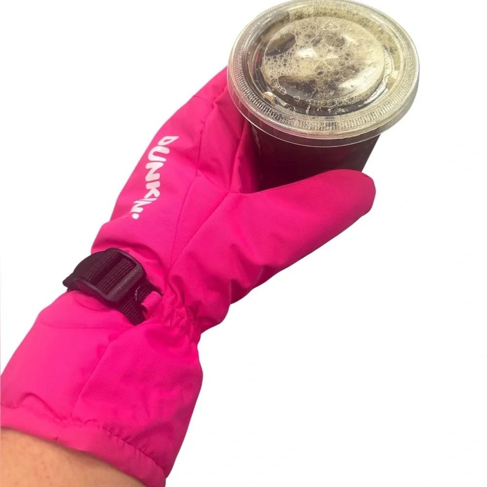 Official Dunkin’ Donuts 2026 Pink Iced Coffee Mitten Glove Merchandise Size M/L